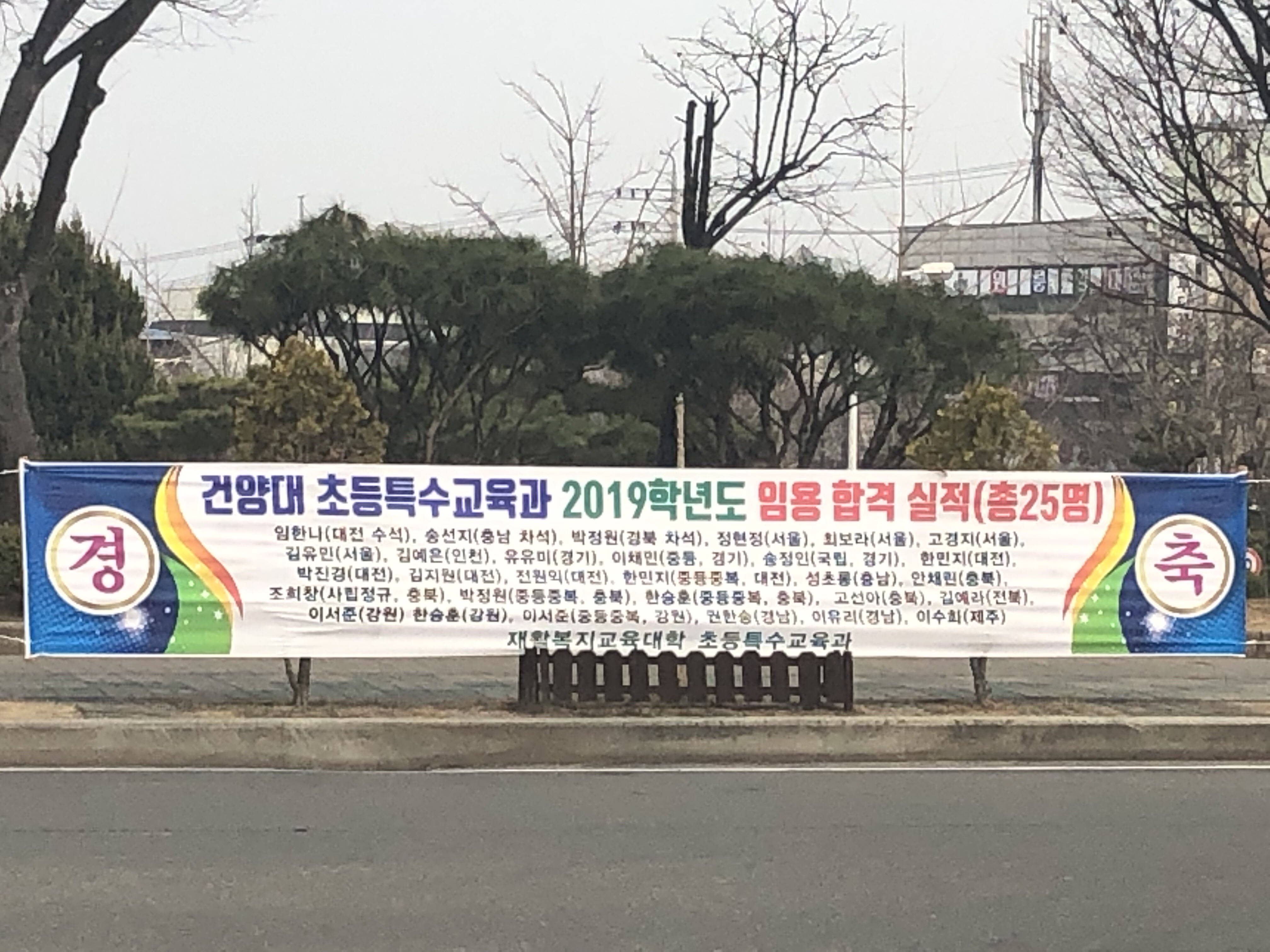 2019학년도 초등특수교육과 임용 합격자